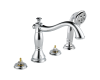 Delta T4797-LHP Cassidy Chrome Roman Tub with Hand Shower Trim