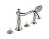 Delta T4797-PNLHP Cassidy Brilliance Polished Nickel Roman Tub with Hand Shower Trim