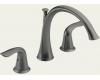 Delta T2738-PT Lahara Aged Pewter Two Handle Roman Tub Faucet Trim with Lever Handles