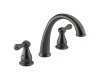 Delta T2775-RB Leland Venetian Bronze J-Spout Roman Tub Faucet Trim