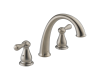 Delta T2775-SS Leland Brilliance Stainless J-Spout Roman Tub Faucet Trim