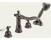 Delta T4755-PTLHP Victorian Aged Pewter Roman Tub Faucet with Handshower Trim