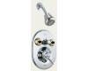 Delta Innovations T18230-CB Chrome & Brilliance Polished Brass Monitor Scald-Guard Jetted Shower System