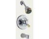 Delta Classic 1748CB-74CB Chrome & Brilliance Polished Brass Scald-Guard Tub & Shower Faucet