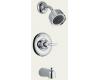 Delta T14485 Grail Chrome Monitor Scald-Guard Tub & Shower Trim