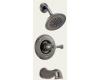 Delta T14440-PTLHP Lockwood Aged Pewter Monitor Scald-Guard Tub & Shower Trim