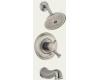 Delta T17440-SS Lockwood Brilliance Stainless Monitor Scald-Guard Tub & Shower Trim with Volume Control