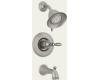 Delta Victorian T14455-NNLHP Brilliance Pearl Nickel Monitor Scald-Guard Tub & Shower Trim