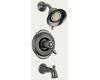 Delta T17T455-PT Victorian Aged Pewter Tempassure Tub & Shower Trim with Volume Control