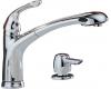 Delta 16928-SD-DST Uptown Chrome Single Handle Pull-Out Kitchen Faucet with Soap Dispenser