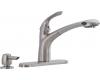 Delta 16928-SSSD-DST Uptown Brilliance Stainless Single Handle Pull-Out Kitchen Faucet with Soap Dispenser