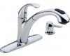 Delta 16929-SD-DST Menards Chrome Single Handle Pull-Out Kitchen Faucet With Soap Dispenser