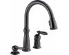 Delta Victorian 16955-RBSD-DST Venetian Bronze Single Handle Pull-Down Kitchen Faucet With Soap Dispenser
