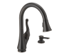 Delta 16968-RBSD-DST Venetian Bronze Single Handle Pull-Down Kitchen Faucet with Soap Dispenser