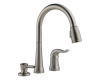 Delta 16970-SSSD-DST Kate Stainless Single Handle Pull-Down Kitchen Faucet With Soap Dispenser