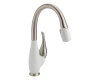 Delta 9158-SW-DST Fuse Stainless and Snowflake White Single Handle Pull-Down Kitchen Faucet