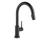 Delta 9159T-BL-DST Matte Black Single Handle Pull-Down Kitchen Faucet with Touch2O Technology