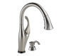 Delta 9192T-SSSD-DST Stainless Single Handle Pull-Down Kitchen Faucet with Touch2O Technology And Soap Dispenser