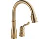 Delta 978-CZWE-DST Leland Champagne Bronze Single Handle Water Efficient Pull-Down Kitchen Faucet