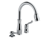 Delta 978-SD-DST Leland Chrome Diamond Seal Technology Kitchen Pull Down with Soap Dispenser