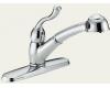 Delta 473-DST Saxony Chrome Diamond Seal Technology Pull-Out Kitchen Faucet