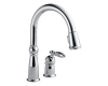 Delta 955-DST Victorian Chrome Diamond Seal Technology Kitchen Pull Down Faucet