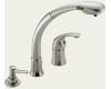 Delta Waterfall 474-SS Brilliance Stainless Lever Handle Pull-Out Kitchen Faucet with Soap Dispenser