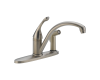 Delta 340-SS-DST Collins Brilliance Stainless Single Handle Kitchen Faucet with Integral Spray