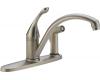 Delta 340-SSWE-DST Collins Brilliance Stainless Single Handle Kitchen Faucet with Integral Spray