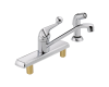 Delta 420LF Classic Chrome Single Handle Kitchen Faucet With Spray