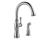 Delta 4297-AR-DST Cassidy Arctic Stainless Single Handle Kitchen Faucet with Spray