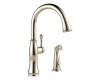 Delta 4297-PN-DST Polished Nickel Single Handle Kitchen Faucet with Spray