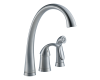 Delta 4380-AR-DST Pilar Arctic Stainless Single Handle Kitchen Faucet with Spray