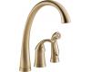 Delta 4380-CZ-DST Pilar Champagne Bronze Single Handle Kitchen Faucet With Spray