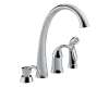 Delta 4380-SD-DST Chrome Single Handle Kitchen Faucet with Spray And Soap Dispenser