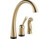 Delta 4380T-CZ-DST Pilar Champagne Bronze Single Handle Kitchen Faucet With Touch2O Technology And Spray