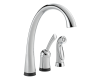 Delta 4380T-DST Pilar Chrome Single Handle Kitchen Faucet with Touch2O Technology and Spray