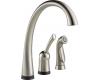 Delta 4380T-SS-DST Pilar Brilliance Stainless Single Handle Kitchen Faucet with Touch2O Technology and Spray