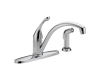 Delta 440-DST Collins Chrome Single Handle Kitchen Faucet with Spray