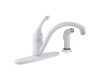Delta 440-WH-DST Collins White Single Handle Kitchen Faucet with Spray