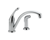 Delta 441-DST Collins Chrome Single Handle Kitchen Faucet with Spray