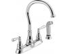 Delta 21977LF Griffen Chrome Two Handle Kitchen Faucet With Spray