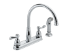 Delta 21996LF Windemere Chrome Two Handle Kitchen Faucet