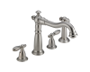 Delta 2256-SS-DST Victorian Stainless Two Handle Widespread Kitchen Faucet With Spray