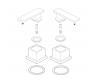 Delta RP51175 Chrome T2787 Handle Assemblies Delta RP51175 Chrome T2787 Handle Assemblies