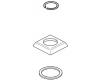 Delta RP52661 Dryden Chrome Handle Base with Gasket Assembly