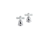Delta RP41678 Chrome Single Metal Cross Handle Kit With Button And Screw