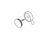 Delta RP51426 Leland Chrome Temp Knob, Cover & Screw Delta RP51426 Leland Chrome Temp Knob, Cover & Screw