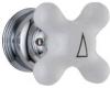 Delta H17 NeoStyleOld Chrome Porcelain Cross Handle