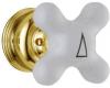 Delta H17PB NeoStyleOld Brilliance Polished Brass Porcelain Cross Handle